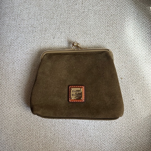 Dooney & Bourke Accessories - ✨ NWT Saffiano Suede Large Framed Purse in Olive ✨